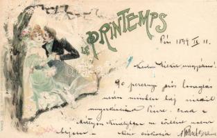 1899 Le Printemps, Paul Süss, Dresden, 'Erika' Nr. 310. litho