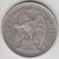 Chile 1927. 5P Ag (24.7g) T:3
Chile 1927. 5 Pesos Ag (24.7g) C:F