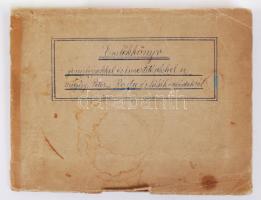 1896-1940 Privát napló négy család rokonságáról 29 kfl méretű fényképpel illusztrálva, feliratokkal