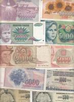 Jugoszlávia 38db vegyes bankjegy T:vegyes Yugoslavia 38 pcs of mixed banknotes C:mixed
