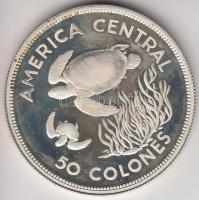 Costa Rica 1974. 50C Ag "Zöld teknős" T:PP Costa Rica 1974. 50 Colones Ag "Green turtle" C:PP