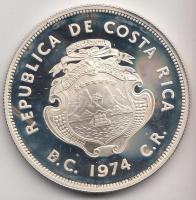 Costa Rica 1974. 50C Ag "Zöld teknős" T:PP
Costa Rica 1974. 50 Colones Ag "Green turt...