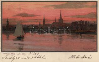 Konstanz, ship, litho s: Zeno Diemer (EK)