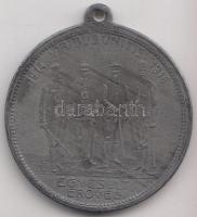 1916. "Egyesült Erővel - 1914 Viribus Unitis 1918" Zn medál mellszalag nélkül, előlapján F...