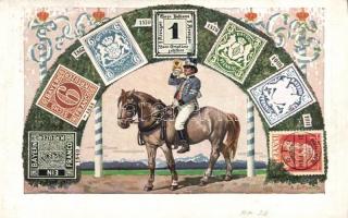 Bayern Briefmarken, Ludwig III. von Bayern / Bavarian stamps, Ludwig III of Bavaria, artist signed