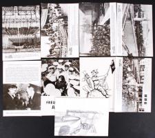 1922 UdSSR. 50 Jahre Union der Sozialistischen Sowjetrepubliken. 16db propagandafotó + 1 kisplakát a...