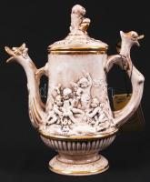 Nagyon szép, még nem használt 6 személyes Capodimonte kávéskészlet. A csészék belül aranyozottak, fi...