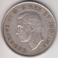 Kanada 1944. 50c Ag "VI. György" (11.64g) T:2-
Canada 1944. 50 cents Ag "George VI&qu...