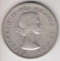 Kanada 1956. 50c Ag "II. Erzsébet" (11.61g) T:2-
Canada 1956. 50 cents Ag "Elizabeth ...