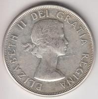 Kanada 1959. 50c Ag "II. Erzsébet" (11.51g) T:2,2-
Canada 1959. 50 cents Ag "Elizabet...