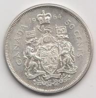 Kanada 1964. 50c Ag "II. Erzsébet" (11.80g) T:2 Canada 1964. 50 cents Ag "Elizabeth II" (11.80g) C:XF