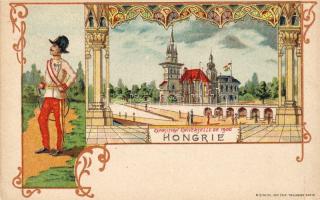 Paris Weltausst. Ung. Pavillon Litho