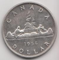 Kanada 1954. 1$ Ag "II. Erzsébet" (23.30g) T:2- Canada 1954. 1 Dollar Ag "Elizabeth II" (23.30g) C:VF