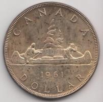 Kanada 1961. 1$ Ag "II. Erzsébet" (23.50g) T:2 Canada 1961. 1 Dollar Ag "Elizabeth II" (23.50g) C:XF