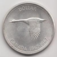 Kanada 1967. 1$ Ag "100 éves a Konföderáció" T:2 Canada 1967. 1 Dollar Ag "100th Anniversary of the Confederation" C:XF