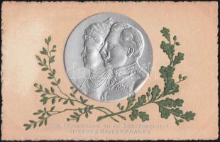 Wilhelm II, Auguste Viktoria, Silberhochzeit / Silver wedding Emb.