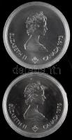Kanada 1973. 5$ Ag "Montreali olimpia - Észak-Amerika térképe" + 1976. 5$ Ag "Olimpia-box" T:1 eredeti dekoratív olimpiai dísztokban! Canada 1973. 5 Dollars "Montreal Olympics - map of North Amreica" + 1976. 5 Dollars Ag "Montreal Olympics - boxing" C:UNC in original case!