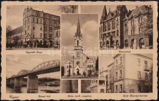 Budapest IV. Újpest, Városháza, Egyesült Izzó, Dunai híd, Károlyi kórház, Római katolikus templom (EK)