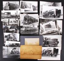 1910-1980 43db vasúttörténeti fénykép mozdonyokról, vasúti kocsikról, műszaki berendezésekről, kfl m...
