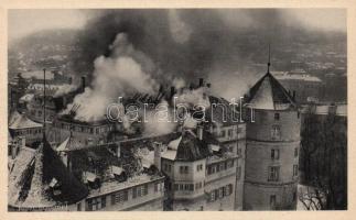 Stuttgart Old Castle, a few hours after the fire