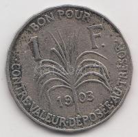 Guadeloupe 1903. 1Fr CuNi T:3 Guadeloupe 1903 1 Franc CuNi C:F