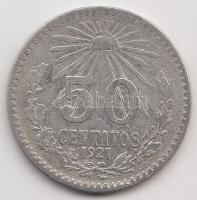 Mexikó 1921. 50c Ag (8.09g) T:3 Mexico 1921. 50 centavos Ag (8.09g) C:F