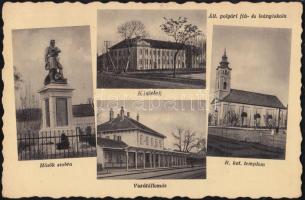 Kistelek, Hősök szobra, vasútállomás, Római katolikus templom, polgári fiú- és leányiskola (EK)