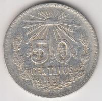Mexikó 1944. 50c Ag (8.30g) T:2- Mexico 1944. 50 centavos Ag (8.30g) C:VF