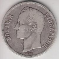 Venezuela 1924. 5B Ag (24.57g) T:3
Venezuela 1924. 5 Bolivar Ag (24.57g) C:F