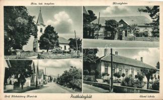 Budapest II. Pesthidegkút, Római katolikus templom, községháza, elemi iskola, Gróf Klebelsberg Kunó út (vágott / cut)