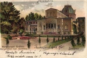 Budapest XIII. Margitsziget fürdőház, litho