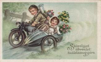 Birthday greeting, automobile