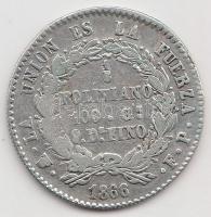 Bolívia 1866. 1/5B Ag (4.87g) T:3 Bolivia 1866. 1/5 Boliviano Ag (4.87g) C:F