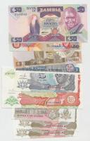 Zambia / Zaire 9db modern bankjegy T:I/I- Zambia / Zaire 9 pcs of modern banknotes C:UNC/AU