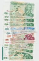 Transznisztria 1993-1994. 1R (4x) + 5R (3x) + 10R (4x) + 50R + 10.000R (2x) T:I Transnistria 1993-1994. 1 Rubles (4x) + 5 Rubles (3x) + 10 Rubles (4x) + 50 Rubles + 10.000 Rubles (2x) C:UNC