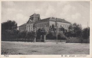 Pápa, Állami tanítóképző