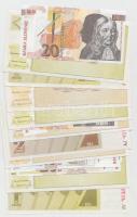 Szlovénia 18 db modern bankjegy T:I,I- Slovenia 18 pcs of modern banknotes C:UNC-AU