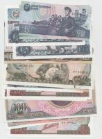 Észak-Korea 16db modern bankjegy T:I,I- North Korea 16 pcs of modern banknotes C:UNC,AU