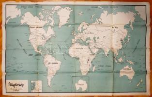 1949 Nagyméretű világtérkép 60x80 cm