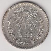 Mexikó 1923. 1P Ag (16.53g) T:2- Mexico 1923. 1 Peso Ag (16.53g) C:VF