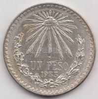Mexikó 1933. 1P Ag (16.63g) T:2 Mexico 1933. 1 Peso Ag (16.63g) C:XF