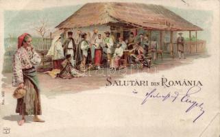 Romanian folklore, litho (small tear)