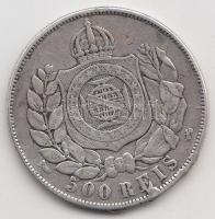 Brazília 1868. 500R Ag (6.09g) T:3 Brazil 1868. 500 Reis Ag (6.09g) C:F