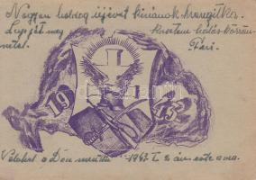 New Year, Hungarian military, irredenta, Feldpost card