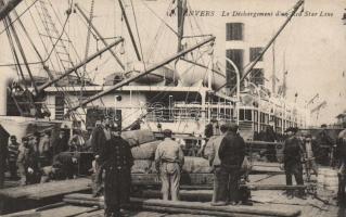 Antwerp, Red Star Line, ship, discharge