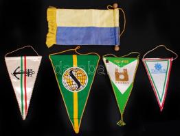 5db különböző zászló (MHRT, Danubius etc.)