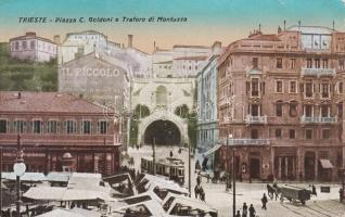 Trieste, Piazza Goldoni, Traforo di Montuzza