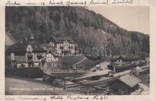 Semmering, railway station, Hotel Stefanie