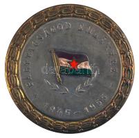 1955. A Népművészeti Minisztérium Pártbizottsága "Párttagságod Emlékére 1945-1955" fém emlékérem zománcozott résszel eredeti dísztokban T:2