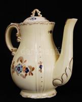 Zsolnay kék búzavirág mintás teás készlet, kézzel festett, hibátlan, jelzett / Tea set in flawless c...